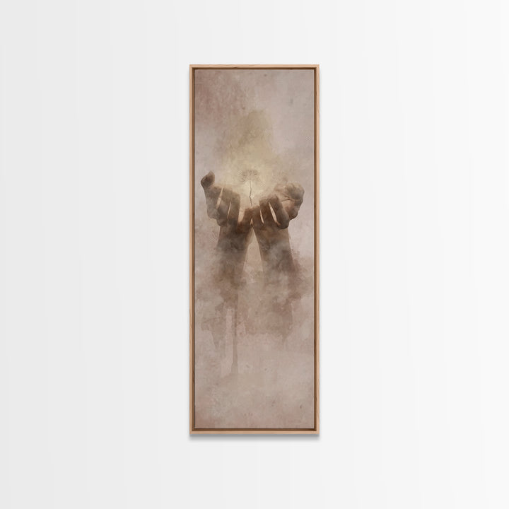 Spirit Of New Life – Framed Canvas Print – Tall Skinny Art Print – Christian Art Canvas – Christian Wall Art – Subtle Christian Art – Jesus