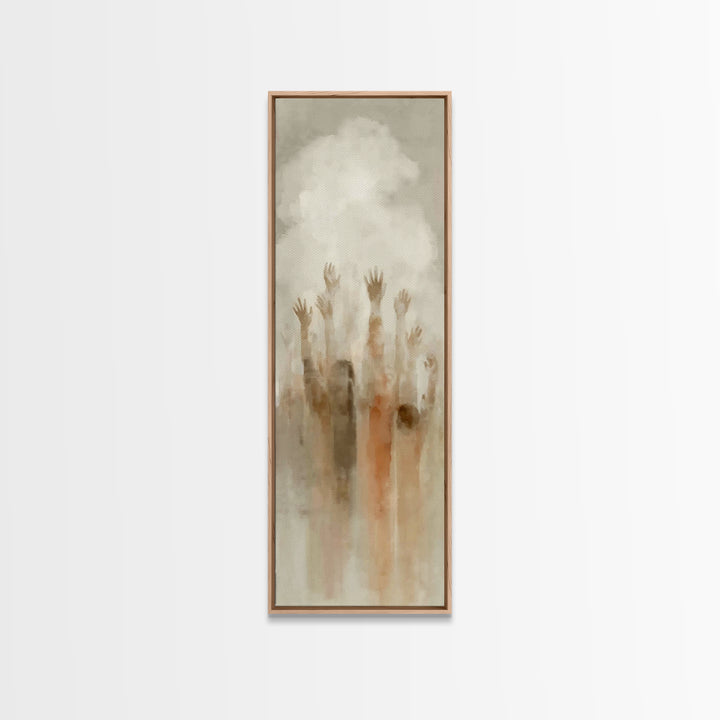 Clouds Of Deliverance – Framed Canvas Print – Narrow Art – Christian Wall Art – Jesus Painting – Christian Art Work – Christmas Art