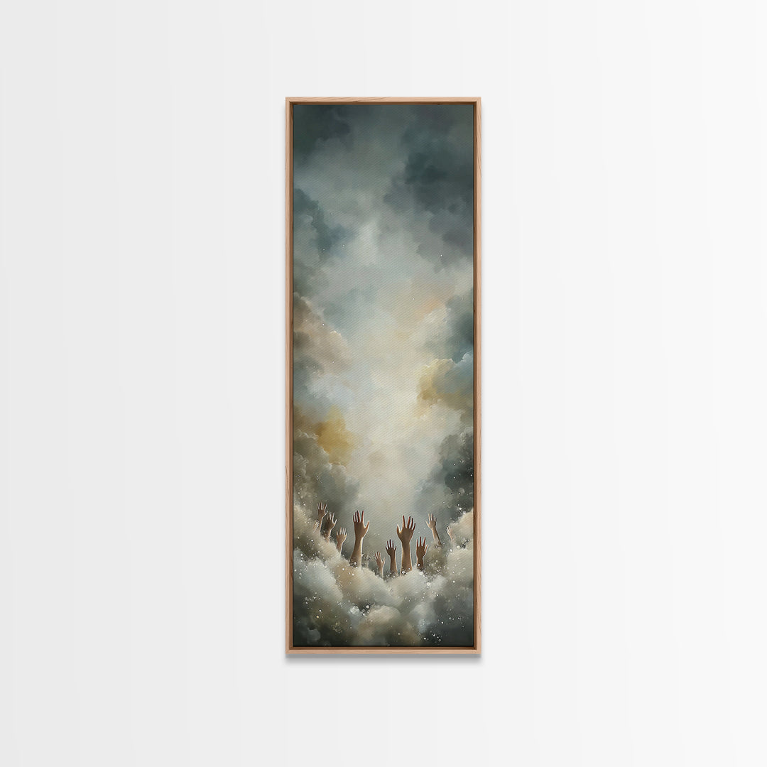 Light Of Redemption – Framed Canvas Print – Tall Skinny Art Print – Christian Art – Christian Painting – Christian Art Canvas – Christmas A