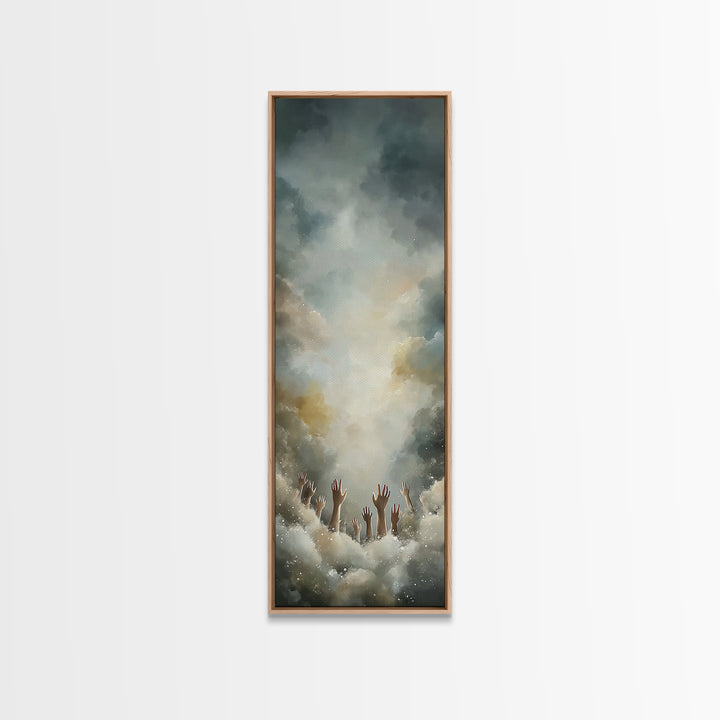 Light Of Redemption – Framed Canvas Print – Tall Skinny Art Print – Christian Art – Christian Painting – Christian Art Canvas – Christmas A