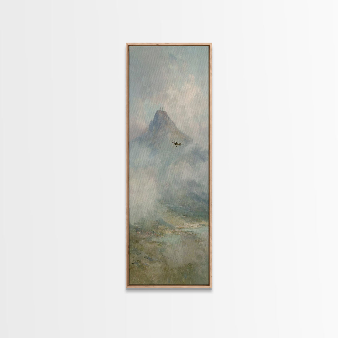 Mountain Of Grace – Framed Canvas Print – Narrow Art – Christian Painting – Christian Art Canvas – Christian Wall Art – Christian Christmas