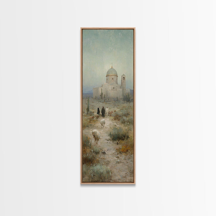 Shepherds’ Journey – Framed Canvas Print – Skinny Art – Christian Art – Christian Wall Art – Christian Art Canvas – Christian Painting