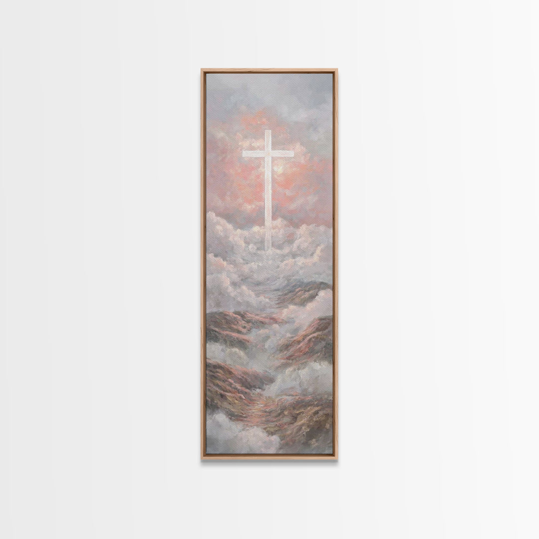The Rising Light – Framed Canvas Print – Narrow Art – Christian Painting – Christian Art – Christian Wall Art – Christian Christmas Art