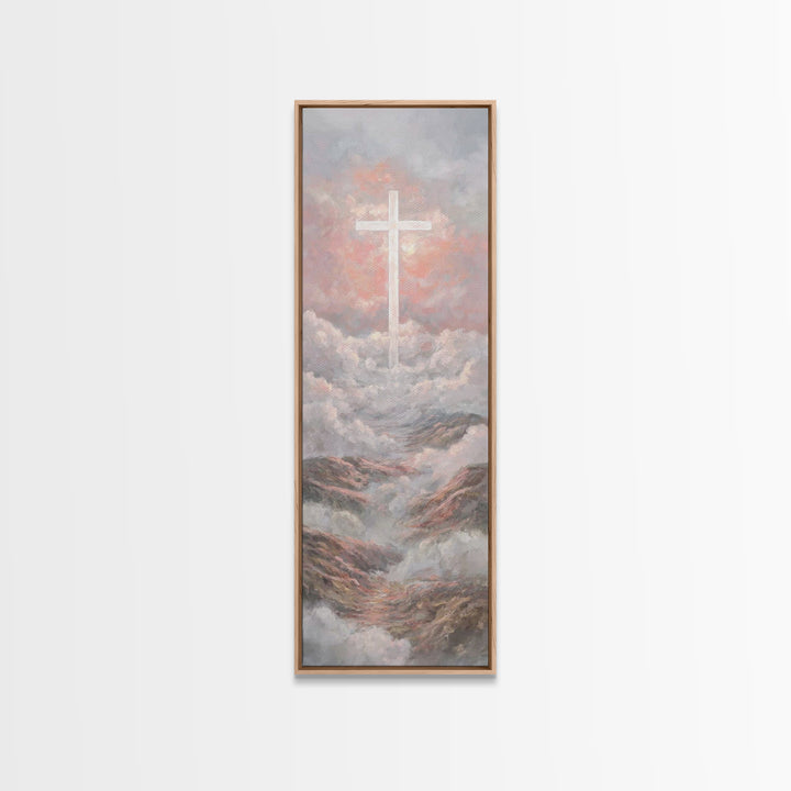 The Rising Light – Framed Canvas Print – Narrow Art – Christian Painting – Christian Art – Christian Wall Art – Christian Christmas Art