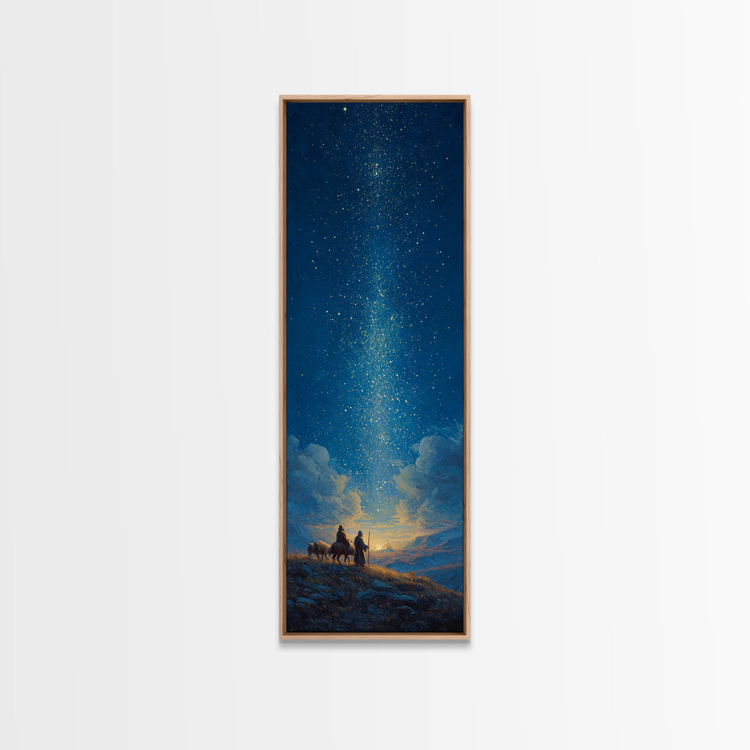 Glory In The Clouds – Framed Canvas Print – Tall Skinny Art Print – Christian Art Canvas – Christian Art Work – Christian Painting – Christ