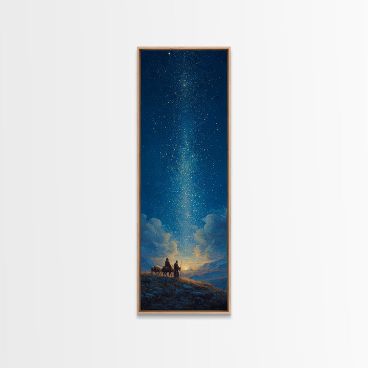 Glory In The Clouds – Framed Canvas Print – Tall Skinny Art Print – Christian Art Canvas – Christian Art Work – Christian Painting – Christ