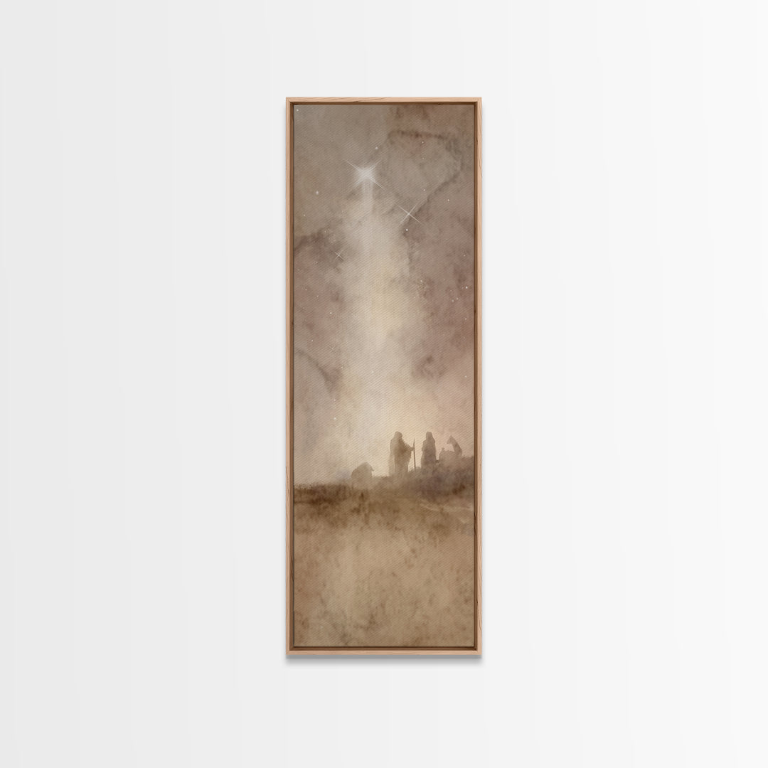 Star Of The Shepherd – Framed Canvas Print – Skinny Art – Christian Wall Art – Christian Art – Christian Art Canvas – Christian Christmas A