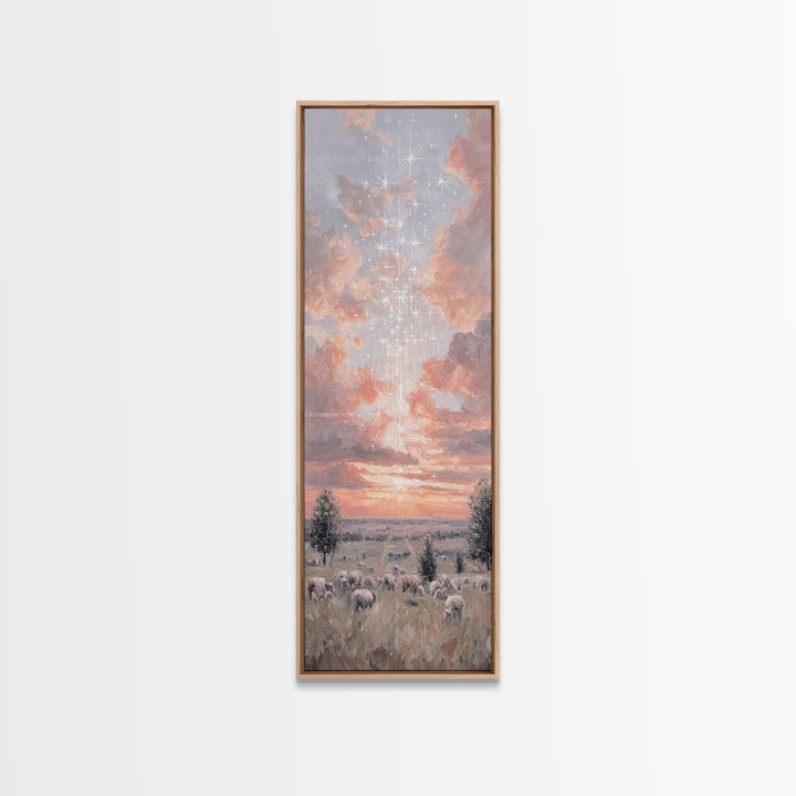 Morning Of Mercy - Framed Canvas Print - Christian Art Canvas - Tall Narrow Wall Art - Christian Wall Art - Jesus Painting - Christian Chri