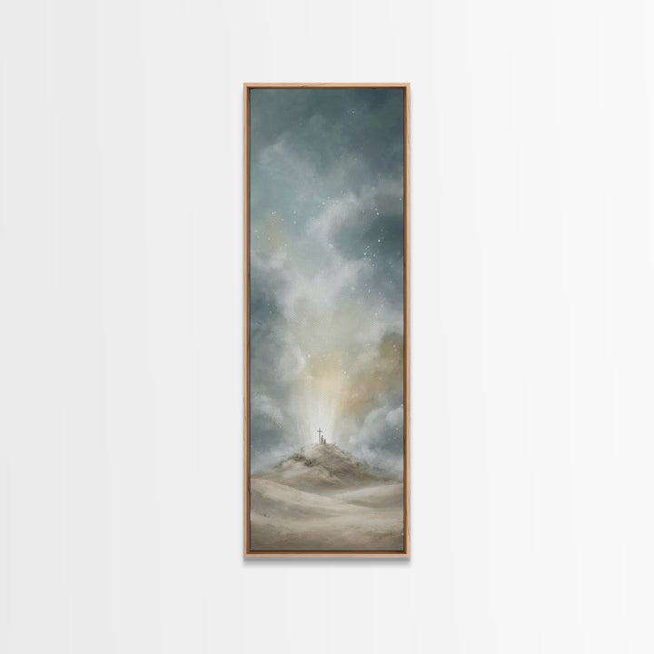 Hill Of Salvation – Framed Canvas Print – Narrow Art – Christian Wall Art – Christian Art – Christian Art Canvas – Christian Gift