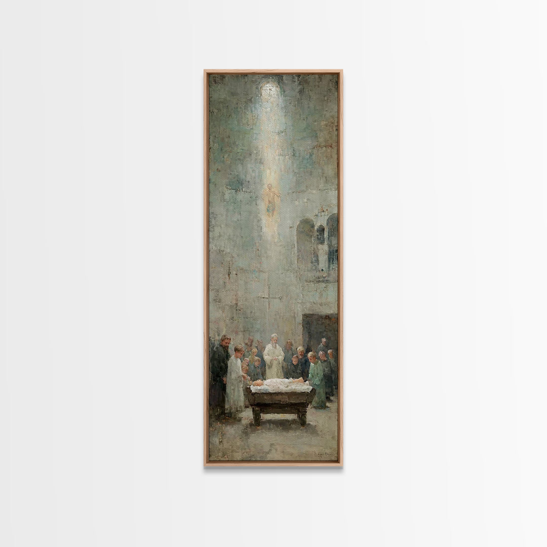 Sanctuary Blessing - Framed Canvas Print - Christian Wall Art - Christian Christmas Art - Jesus Painting - Skinny Art - Christian Art Canva