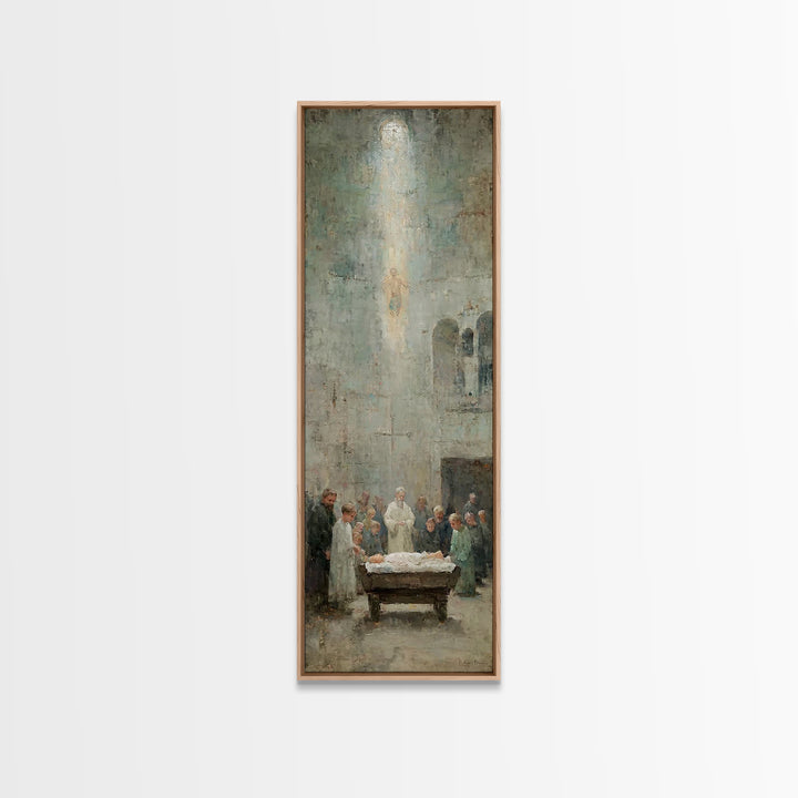 Sanctuary Blessing - Framed Canvas Print - Christian Wall Art - Christian Christmas Art - Jesus Painting - Skinny Art - Christian Art Canva