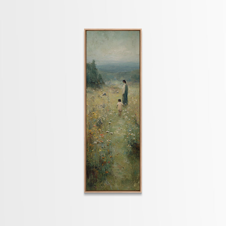 Garden Of Hope, Framed Canvas Print, Christian Wall Art, Jesus Painting, Christian Art Canvas, Tall Narrow Wall Art, Christian Decor
