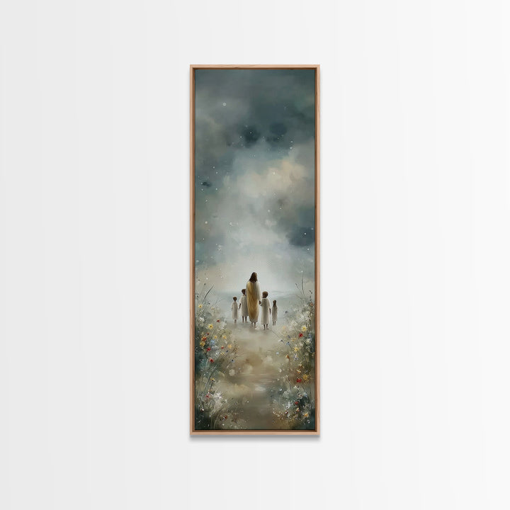 Heavenly Path – Framed Canvas Print – Christian Wall Art – Christian Art Canvas – Jesus Painting – Skinny Art – Christian Christmas Art
