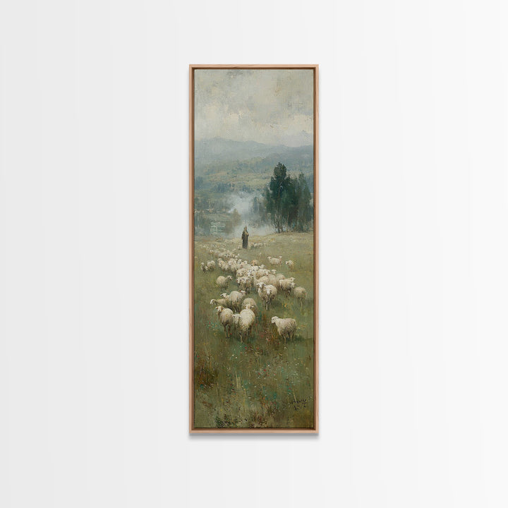 Blessed Quiet Hills – Framed Canvas Print – Christian Wall Art – Christian Art Canvas – Skinny Art – Jesus Christmas Art – Christian Decor