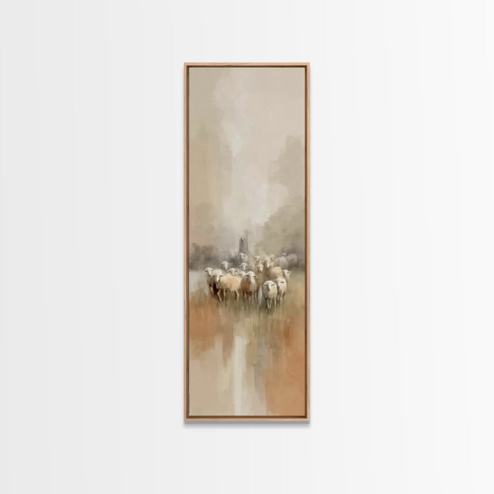 Morning Of Mercy – Framed Canvas Print – Christian Art Canvas – Jesus Painting – Christian Wall Art – Narrow Art – Christian Christmas Art