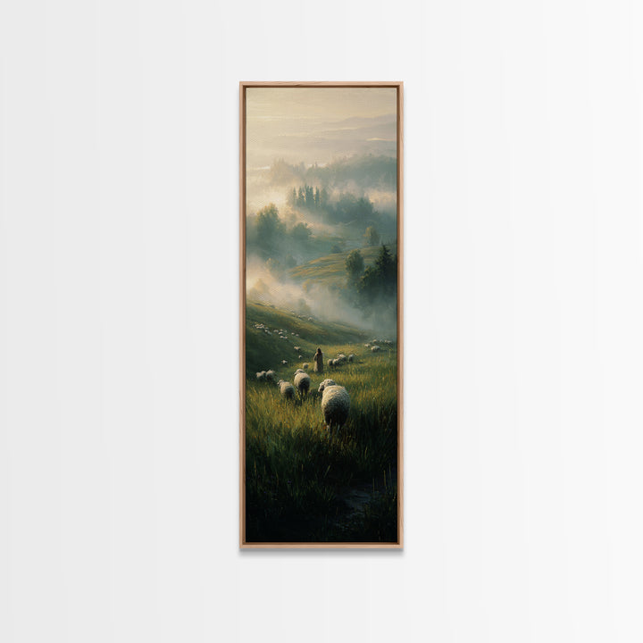 Garden Of Hope – Framed Canvas Print – Christian Art Canvas – Jesus Painting – Christian Wall Art – Tall Skinny Art Print – Christian Chris