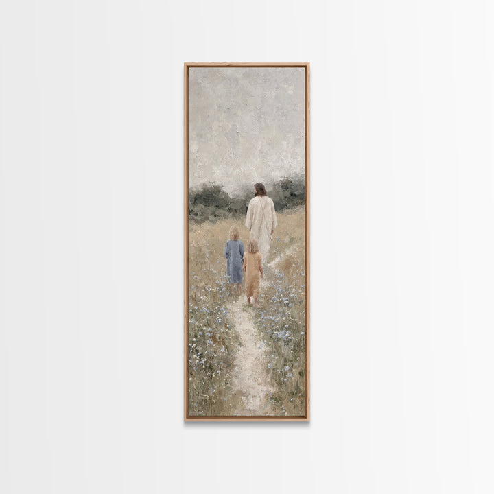Garden Of Hope – Framed Canvas Print – Christian Wall Art – Tall Skinny Art Print – Jesus Painting – Christian Art Canvas – Christmas Art