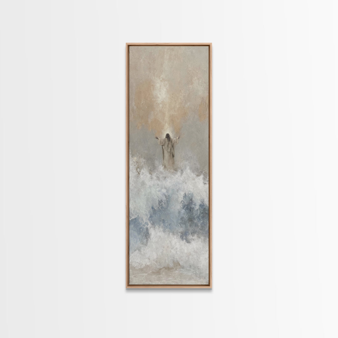 Radiant Messiah – Framed Canvas Print – Narrow Art – Christian Art – Jesus Painting – Christian Canvas – Christmas Wall Art