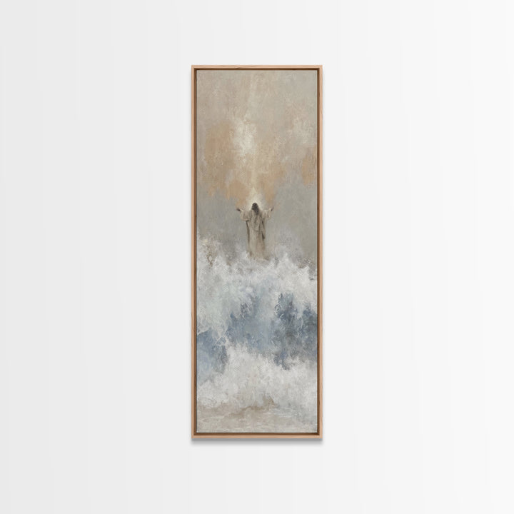 Radiant Messiah – Framed Canvas Print – Narrow Art – Christian Art – Jesus Painting – Christian Canvas – Christmas Wall Art