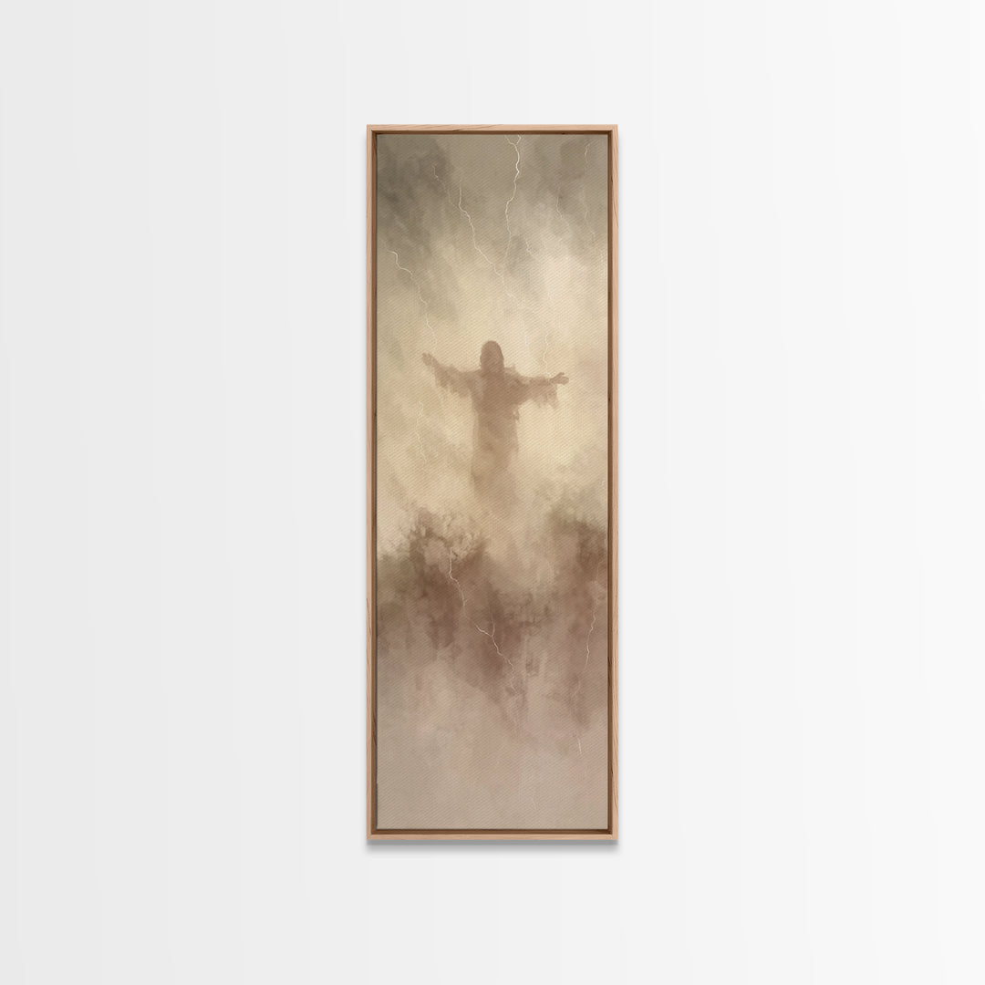 Desert Calm – Framed Canvas Print – Narrow Art – Christian Painting – Jesus Painting – Christian Canvas – Christmas Art