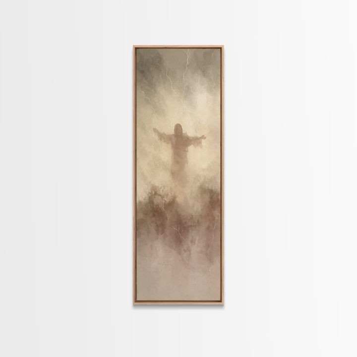 Desert Calm – Framed Canvas Print – Narrow Art – Christian Painting – Jesus Painting – Christian Canvas – Christmas Art