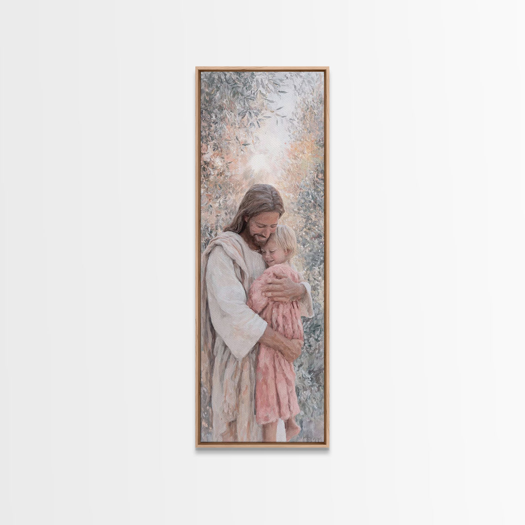 Garden Of Mercy | Framed Canvas Print | Christian Wall Art | Jesus Painting | Christian Art Canvas | Tall Narrow Wall Art | Christian Chris