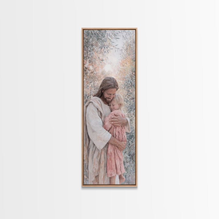 Garden Of Mercy | Framed Canvas Print | Christian Wall Art | Jesus Painting | Christian Art Canvas | Tall Narrow Wall Art | Christian Chris