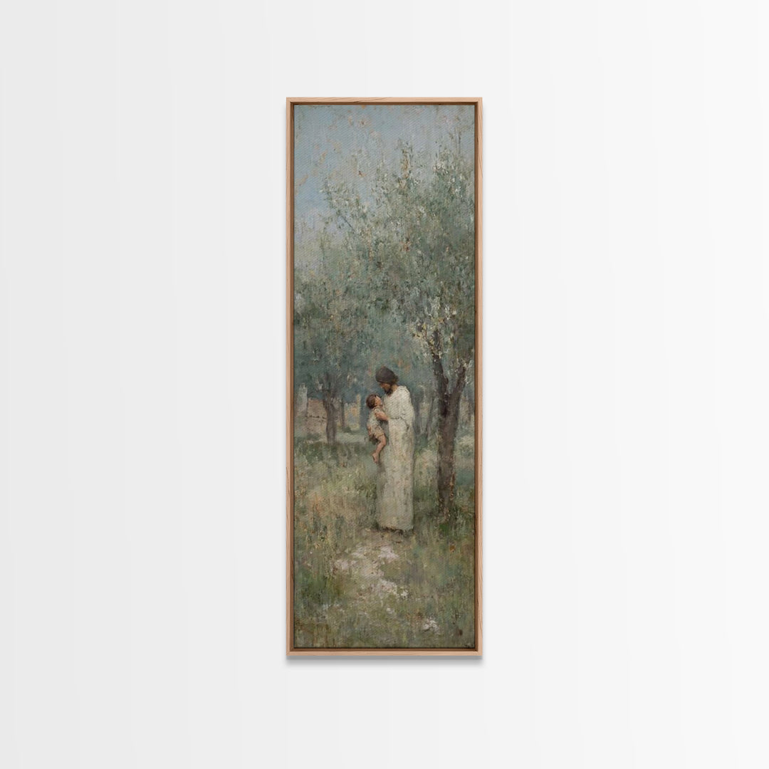 Pathway Of Peace | Framed Canvas Print | Christian Art Canvas | Christian Wall Art | Jesus Painting | Narrow Art | Christian Gift Ideas | C
