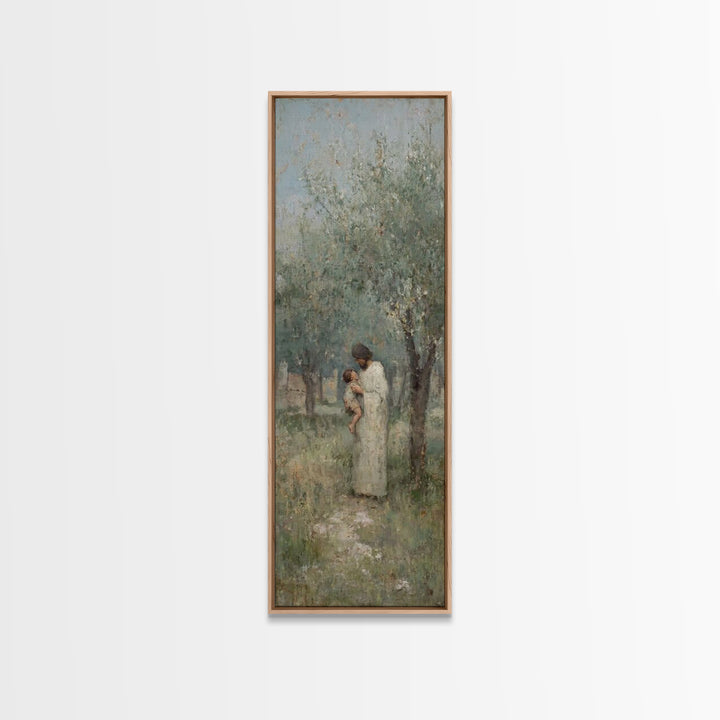 Pathway Of Peace | Framed Canvas Print | Christian Art Canvas | Christian Wall Art | Jesus Painting | Narrow Art | Christian Gift Ideas | C