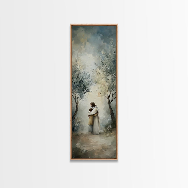 Morning Of Blessing | Framed Canvas Print | Christian Wall Art | Christian Art Canvas | Jesus Painting | Skinny Art | Christian Christmas A