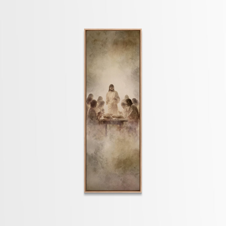 Lantern Of Faith | Framed Canvas Print | Christian Art Canvas | Christian Wall Art | Jesus Painting | Christian Art Print | Skinny Art | Ch