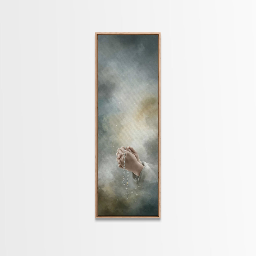 Faithful Reverence – Framed Canvas Print – Christian Wall Art – Christian Art Canvas – Narrow Art – Christian Art – Christian Gift – Christ