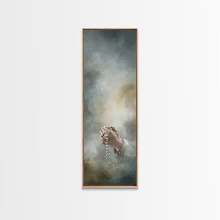 Faithful Reverence – Framed Canvas Print – Christian Wall Art – Christian Art Canvas – Narrow Art – Christian Art – Christian Gift – Christ
