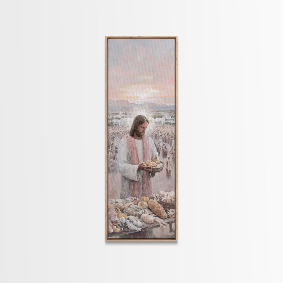 Bread Of Mercy – Framed Canvas Print – Christian Wall Art – Jesus Painting – Christian Art Canvas – Large Christian Painting – Christian De