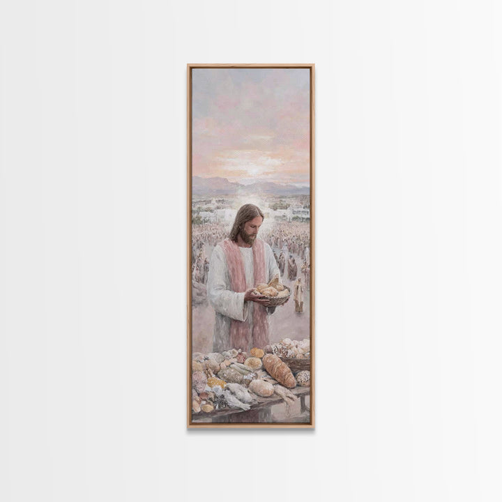 Bread Of Mercy – Framed Canvas Print – Christian Wall Art – Jesus Painting – Christian Art Canvas – Large Christian Painting – Christian De