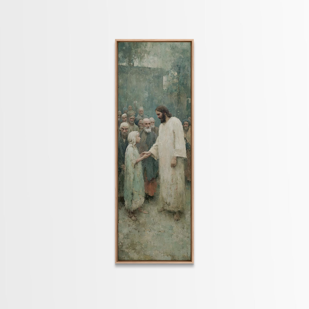Crowd Of Faith – Framed Canvas Print – Christian Art Canvas – Christian Wall Art – Jesus Painting – Modern Christian Painting – Christian D