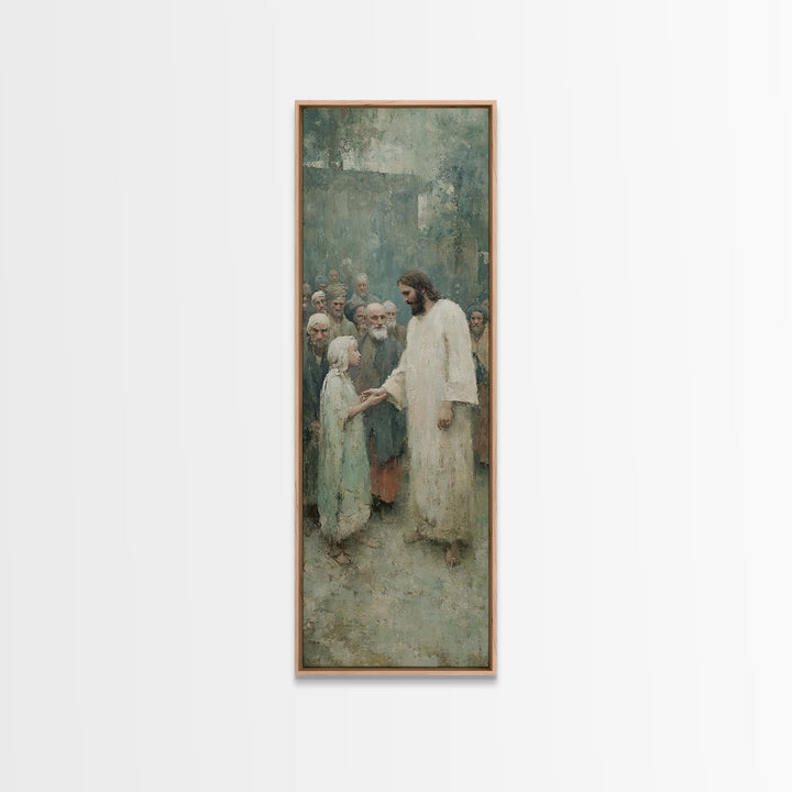 Crowd Of Faith – Framed Canvas Print – Christian Art Canvas – Christian Wall Art – Jesus Painting – Modern Christian Painting – Christian D