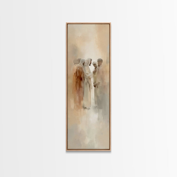Desert Grace Gathering – Framed Canvas Print – Christian Wall Art – Jesus Painting – Christian Art Canvas – Unique Christian Art – Christia