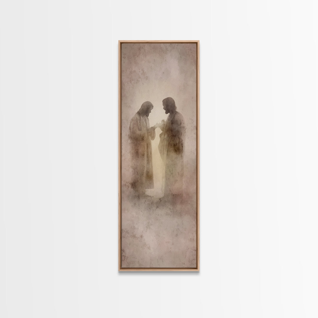 Circle Of Disciples – Framed Canvas Print – Christian Art Canvas – Christian Wall Art – Jesus Painting – Large Christian Painting – Christi