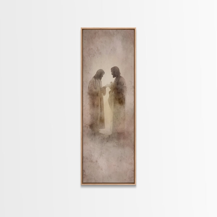 Circle Of Disciples – Framed Canvas Print – Christian Art Canvas – Christian Wall Art – Jesus Painting – Large Christian Painting – Christi