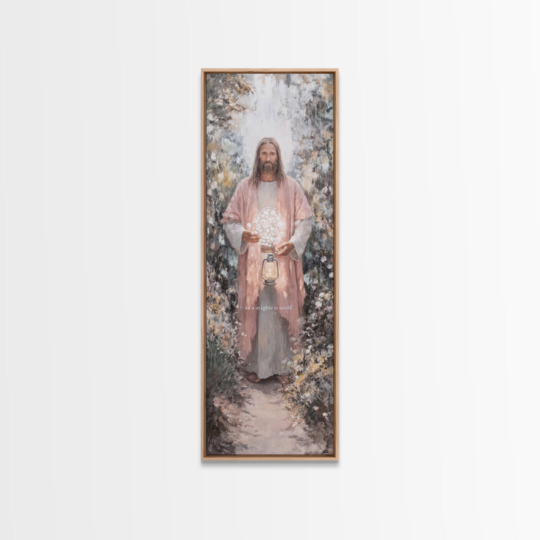 Light Of The Path – Framed Canvas Print – Christian Wall Art – Christian Art Canvas – Jesus Painting – Subtle Christian Art – Christian Dec