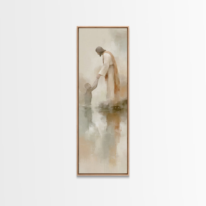 River Of Hope – Framed Canvas Print – Christian Wall Art – Christian Art Canvas – Tall Skinny Art Print – Jesus Painting