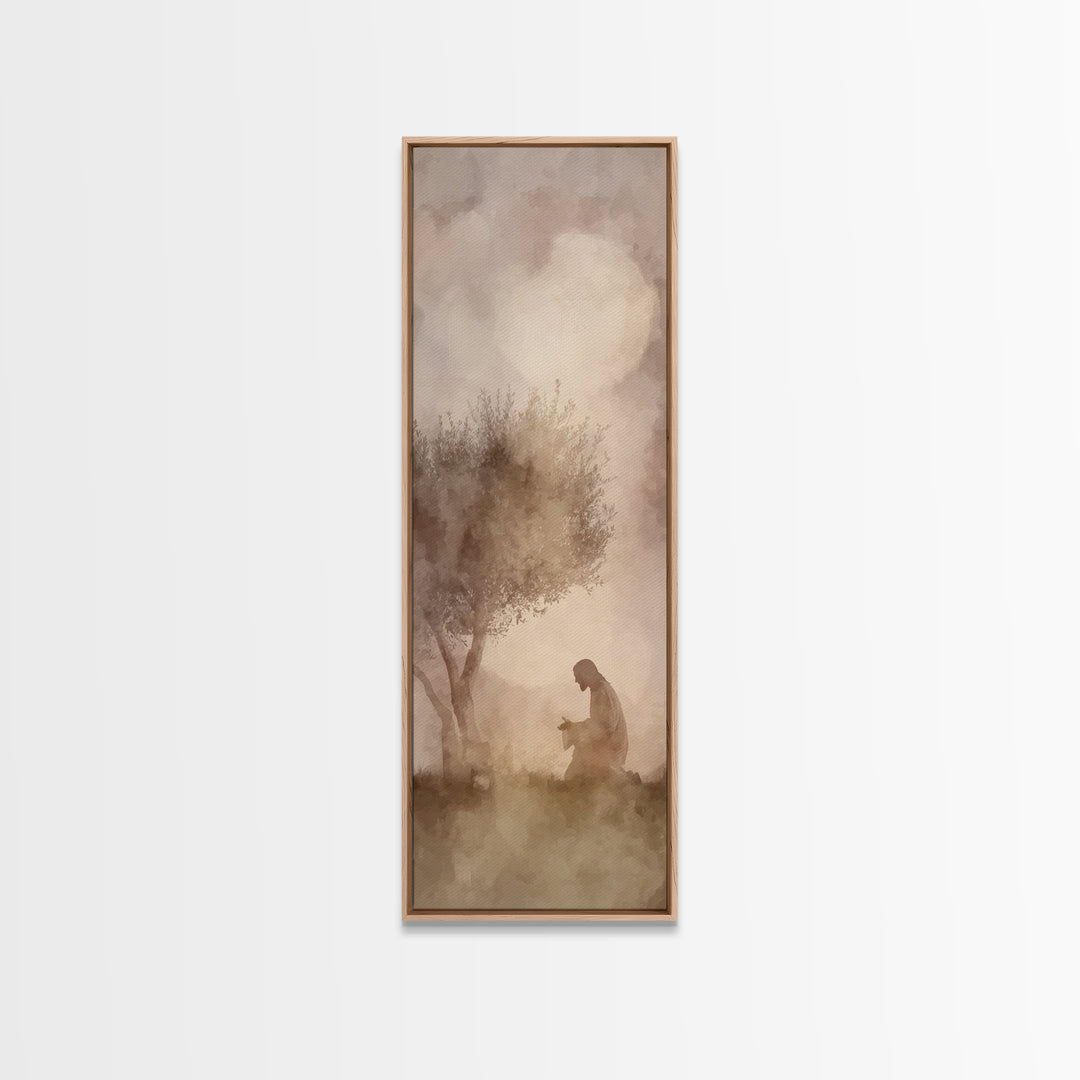 Gentle Dawn Mercy – Framed Canvas Print – Christian Art Canvas – Skinny Art – Christian Wall Art – Jesus Painting