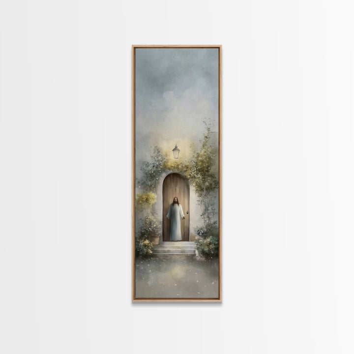 Heaven’s Open Path – Framed Canvas Print – Christian Art Canvas – Jesus Painting – Tall Narrow Wall Art – Christian Wall Art