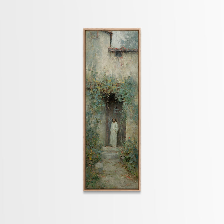 Doorway Of Grace – Framed Canvas Print – Tall Narrow Wall Art – Christian Wall Art – Jesus Painting – Christmas Art