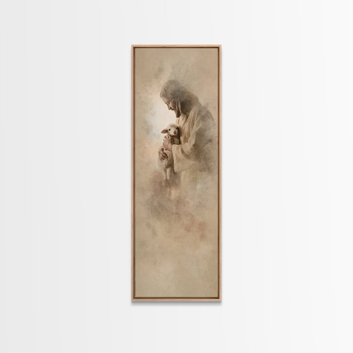 Holy Garden Prayer – Framed Canvas Print – Christian Painting – Christian Art – Skinny Art – Christian Wall Art – Christian Christmas Art