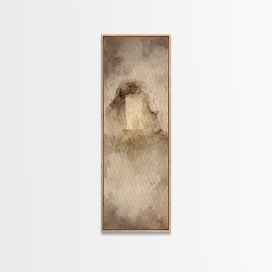 Eternal Rising – Framed Canvas Print – Christian Wall Art – Christian Art Canvas – Skinny Art – Jesus Painting – Modern Christian Painting