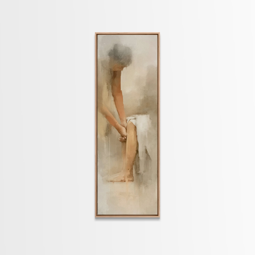 Humbled In Service, Framed Canvas Print, Christian Wall Art, Christian Art Canvas, Christian Decoration, Christian Gift, Tall Narrow Wall A