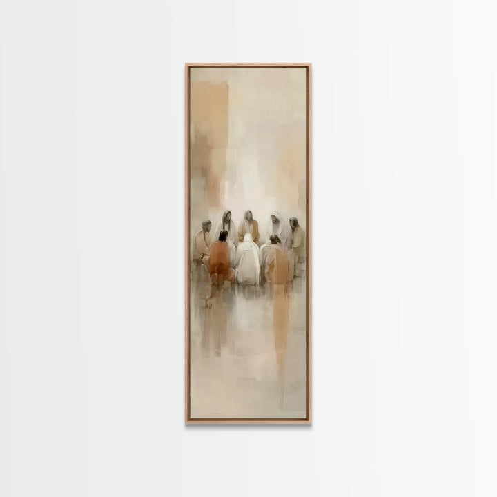 Circle Of Mercy – Framed Canvas Print – Tall Narrow Wall Art – Christian Art Canvas – Christian Wall Art – Jesus Painting – Christian Decor