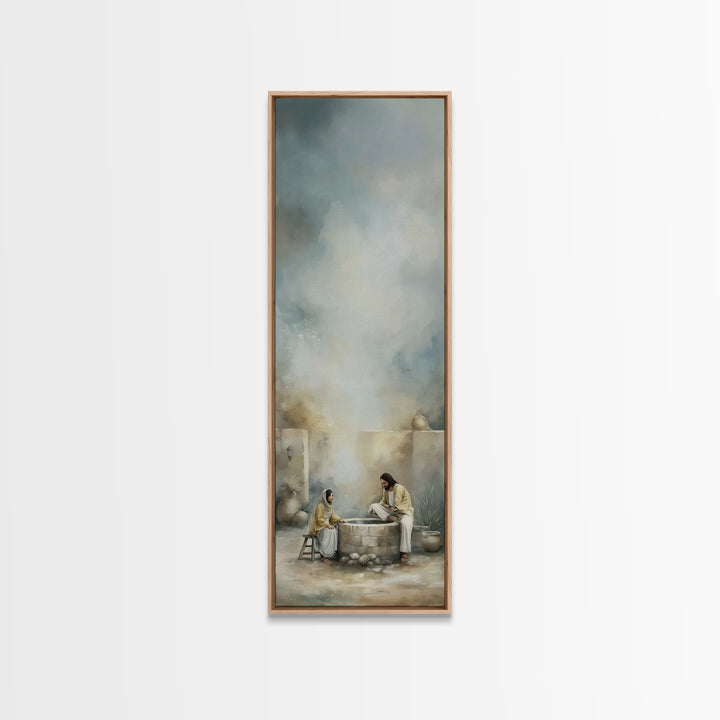 Ancient Well Grace – Framed Canvas Print – Tall Skinny Art Print – Christian Art Canvas – Christian Wall Art – Christian Painting – Christi